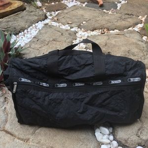 rare embroidered LeSportsac duffle bag